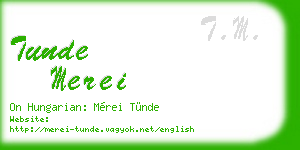 tunde merei business card